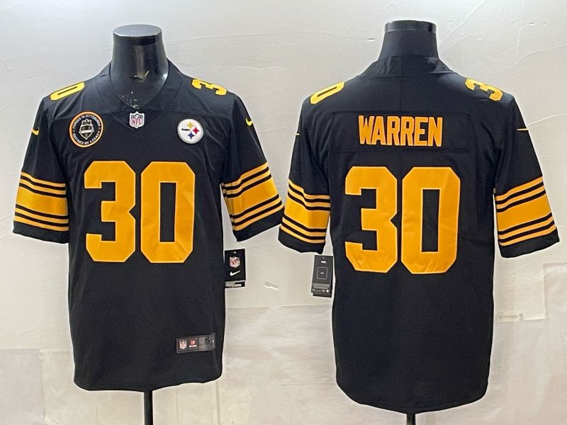 Men 2025 Nike Pittsburgh Steelers #30 Warren Black Limited NFL Jersey 002->pittsburgh steelers->NFL Jersey